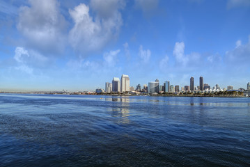 Fototapeta premium The San Diego, California skyline from Coronado Island.