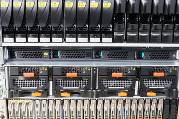 Rack mounted servers background