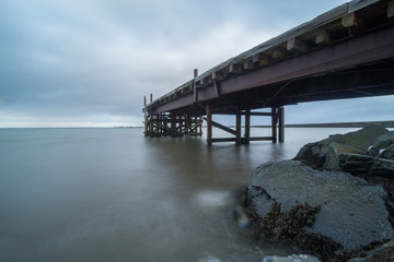 Old abandoned pier in Iceland