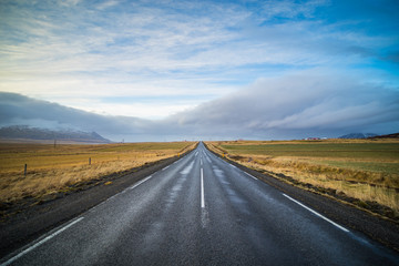 Empty road in Iceland