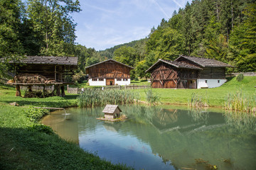 Fototapeta na wymiar altes Bauernhaus in den Alpen