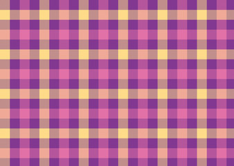 ガンクラブチェック-赤紫と黄色
