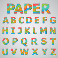 Colorful font set, vector illustration