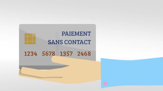 paiement sans contact carte main homme