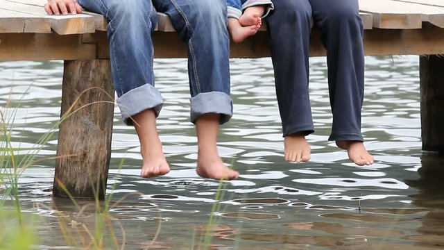 Barefoot Family On The Pontoon