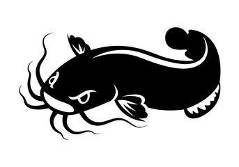 graphic catfish, vector