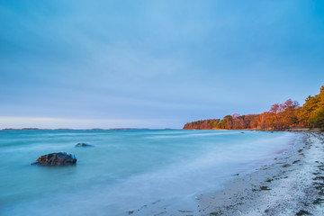 Beach around sunset time
