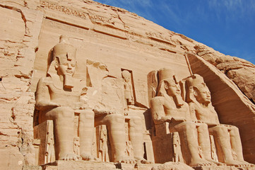 The Temple at Abu Simbal in Egypt.