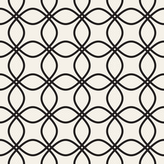 Fototapeta premium Vector seamless pattern. Modern stylish texture. Geometric striped ornament. Monochrome lattice