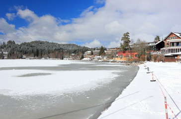 Lake Titisee in winter. Black Forest, Germany.