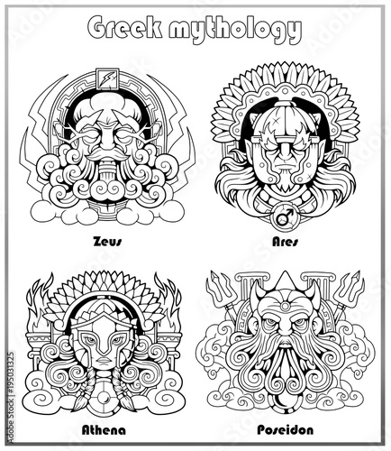 "greek mythology set of images " Stock photo and royalty-free images on