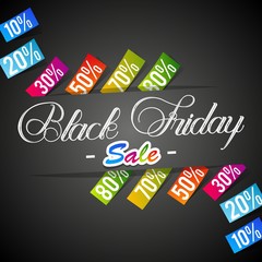 Obraz premium Creative Abstract Black Friday Sale vector illustration