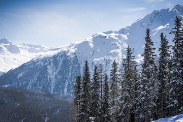 Fototapeta premium Winter in the beautiful town of Soelden, Austria