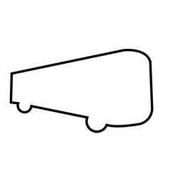 motorhome silhouette outline on white background