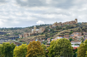 Fototapeta na wymiar View of Narikala fortress, Tbilisi, Georgia