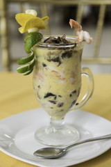 Leche de Tigre, typical dish of Peruvian cuisine based on fish and seafood