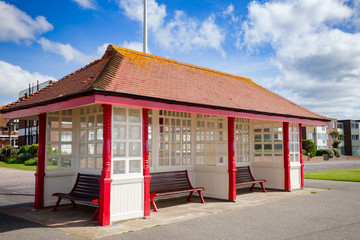 Victorian seafront shelter in Bexhill East Sussex South East England UK