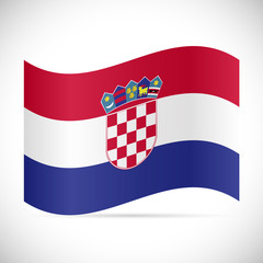 Naklejka premium Croatia Flag Illustration