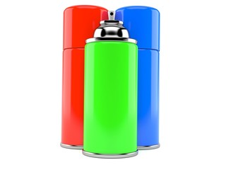 RGB spray cans