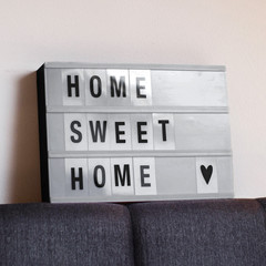 Home sweet home sign modern decoration