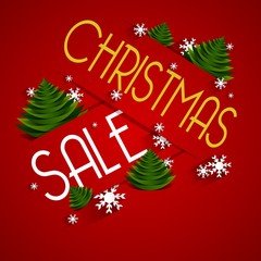 Christmas Sale on background vector illustration