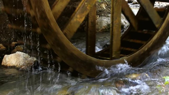 Water mill run and pure water