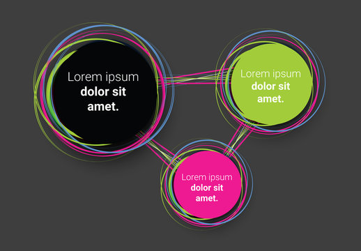 Infographic Layout with Mulitcolored Swirl Element 2