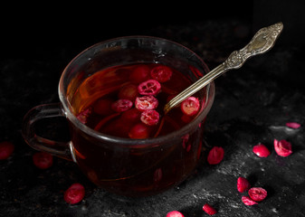 Hot cranberry tea