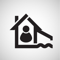Accomodation icon, vector.