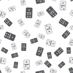 Black and white domino pattern. Seamless vector