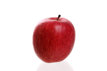 Japanese red apple isolated in white background