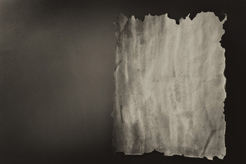 Blank old paper, chipped and torn.