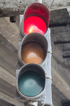 Close-up traffic light
