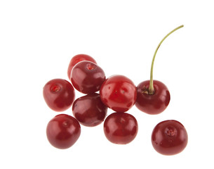 red cherry isolated on white background