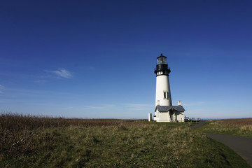 Light house at Yaquina Bay National Park in Newport, Oregon