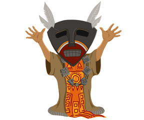 Indian prays to the gods