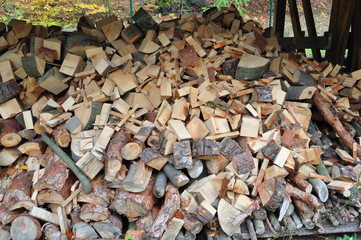 gehacktes Holz