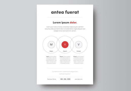 Business Flyer Layout with Circle Elements 1