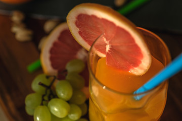 Glass of morning natural vitamins
