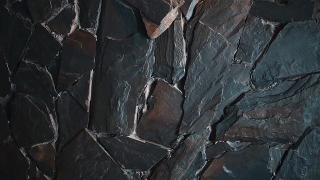 close-up stone passage in the cave