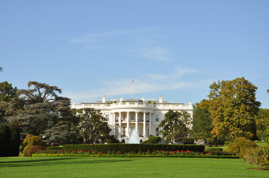 The White House, home of the US president in Washington DC, USA.