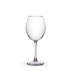 wineglass on white background