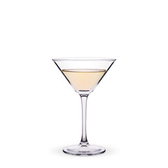 glass with martini on a white background