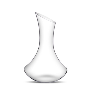 decanter for wine on a white background