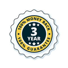3 year money back guarantee