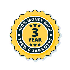 3 year money back guarantee