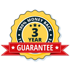 3 year money back guarantee