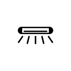 Fluorescent Lamp vector icon. Simple flat symbol on white background