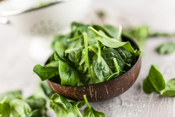 Baby spinach leaves
