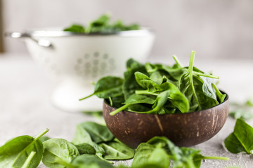 Baby spinach leaves